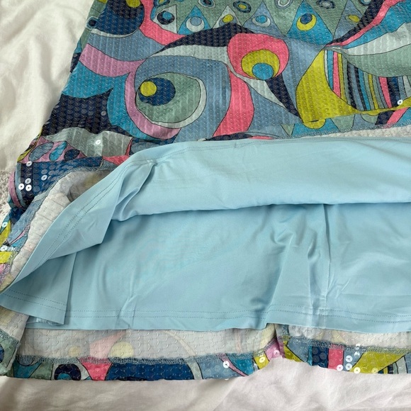 Show Me Your MuMu XL Minelli Midi Dress in GoGo Sequin blue green - Picture 7 of 9